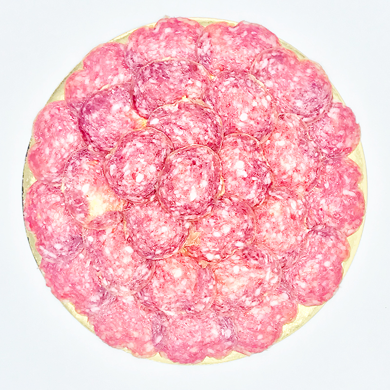 Franse Salami Droge worst met Roquefort van Teyssier Frankrijk plakjes