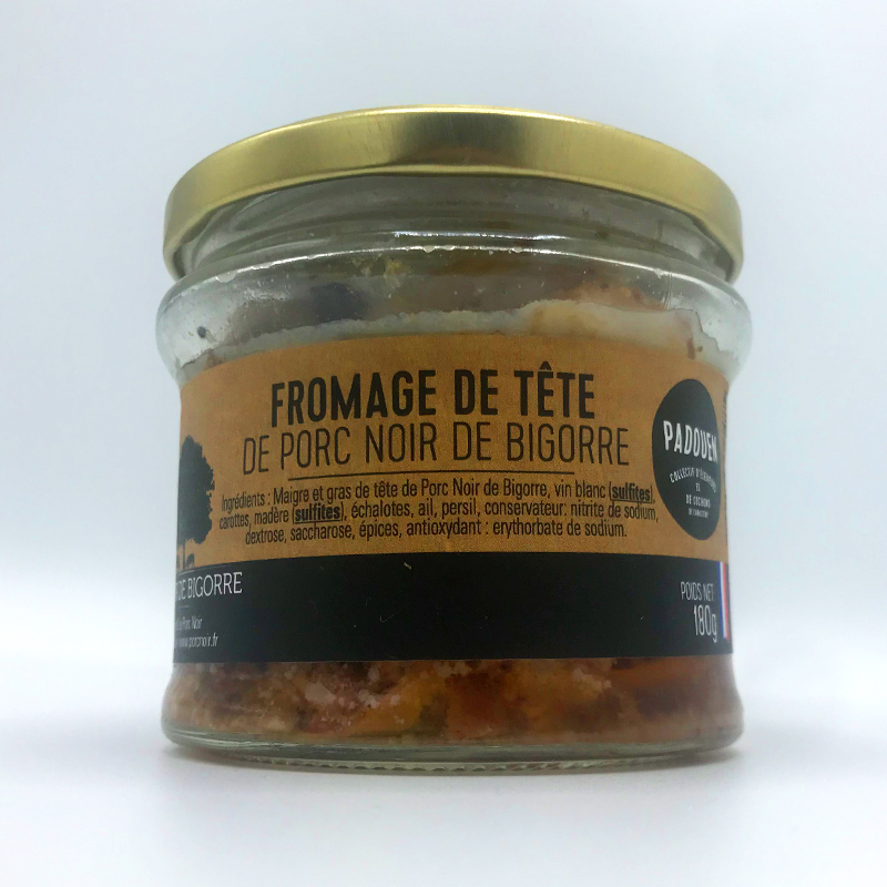 Franse Fromage du tete Terrine van kopvlees van Noir de Bigorre Frankrijk